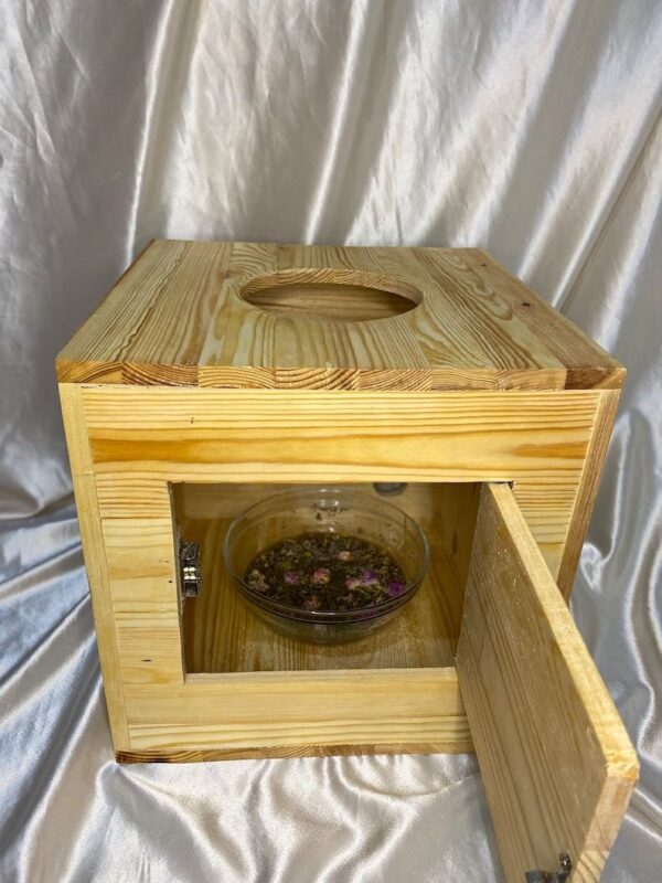 Handmade Wooden Yoni Steam Seat with Herbal Bowl for V Steaming and Postpartum Feminine Care